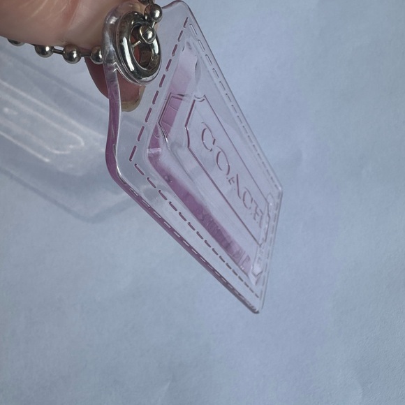 Leather and Acrylic Set of Coach Hang Tags Purse Charms - Picture 6 of 6